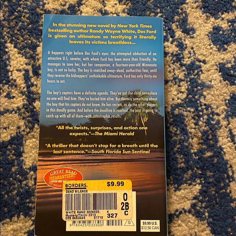 Dead Silence by Randy Wayne White Paperback - Picture 3 of 4